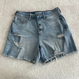 Lauren Conrad high waisted button denim shorts Size 6
